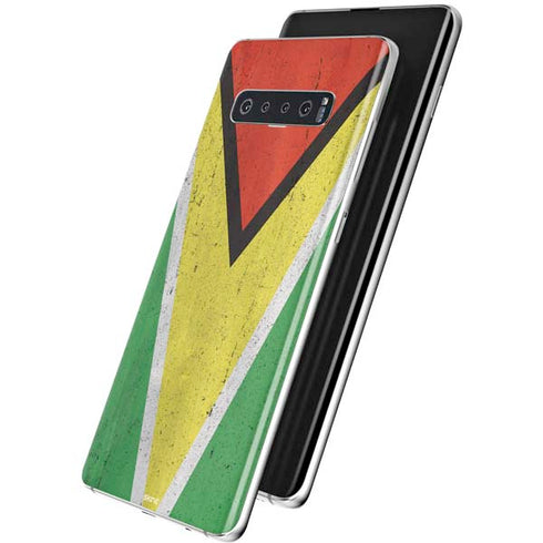 Guyana Flag Distressed Galaxy S10 Plus Skin